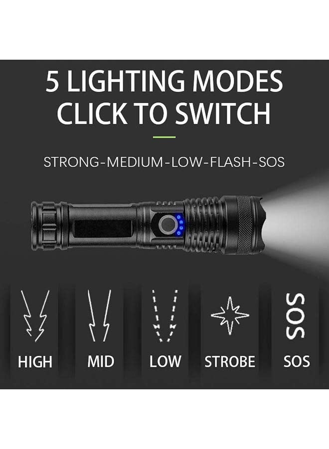 noon east High-Power Flashlight – Bright, Durable & Portable for Everyday Use - Black - Image 5